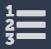 Image of the menu icon for insert a numbered list in Overleaf