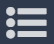 Image of the menu icon for insert a bulleted list in Overleaf